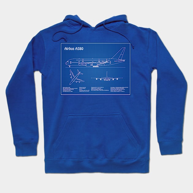 Airbus a380 - AD Hoodie by SPJE Illustration Photography